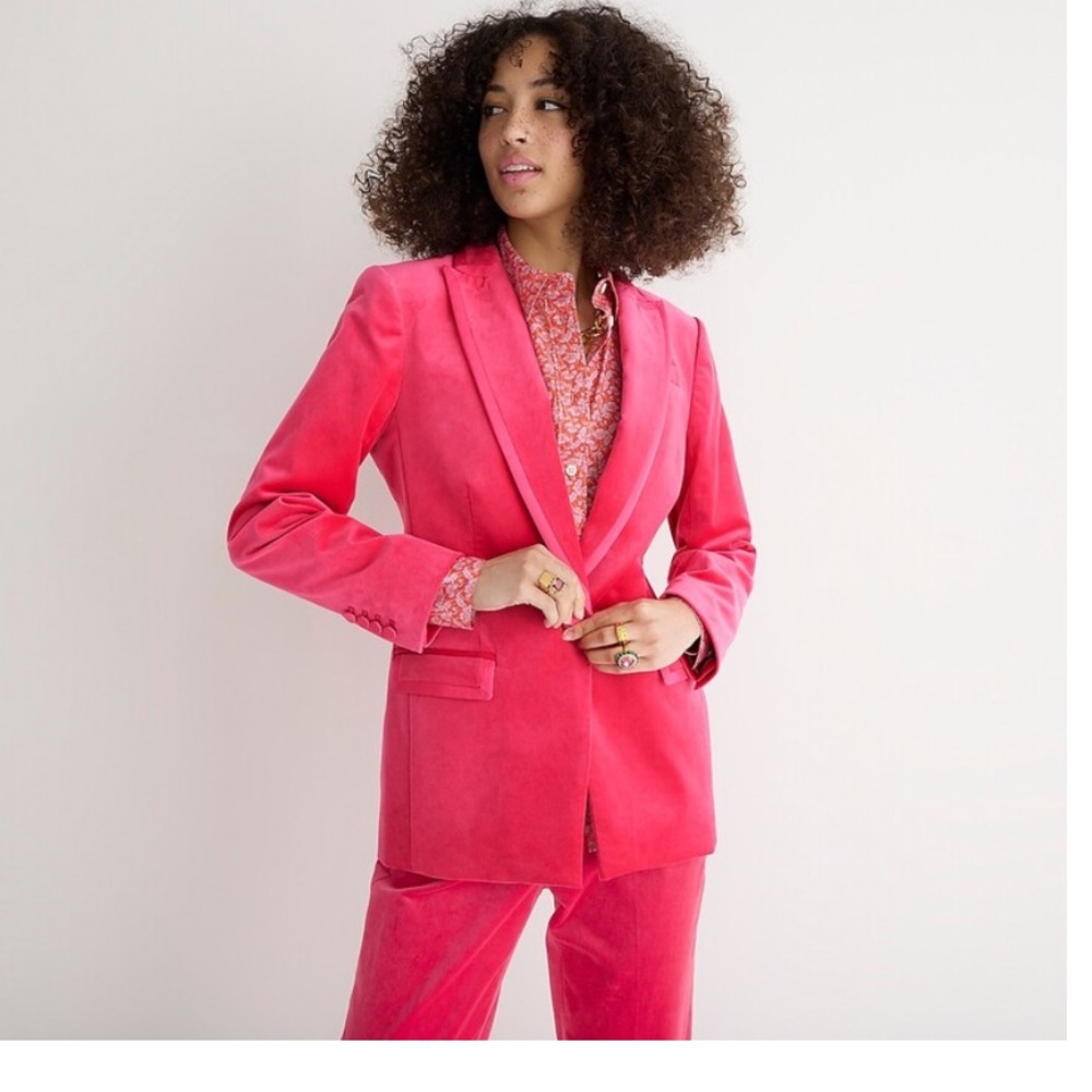 NWT Cherry Red velvet Blazer